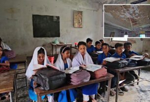 পরিত্যক্ত ঘোষণার পরও ক্লাস চলছে, ফাটল ধরা দেয়াল ও ভাঙা ছাদে আতঙ্কে শিক্ষার্থী-অভিভাবক — দৈনিক দুর্নীতির বার্তা Cumilla school risk building crack danger education crisis Bangladesh — Dainik Durnitir Barta —— dainikdurniti.com —