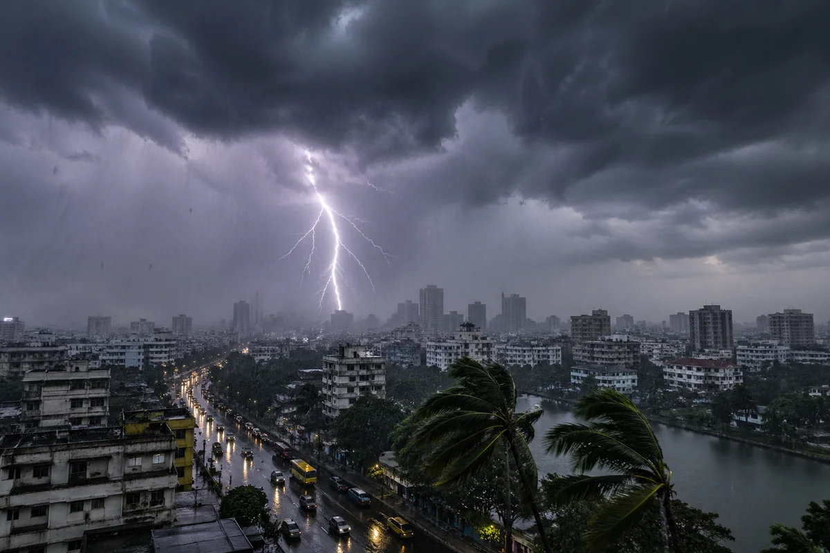 বজ্রসহ বৃষ্টির আশঙ্কা, খোলা জায়গায় সতর্ক থাকার পরামর্শ — দৈনিক দুর্নীতির বার্তা Weather alert Dhaka storm rain Bangladesh 50 km wind warning — Dainik Durnitir Barta —— dainikdurniti.com —